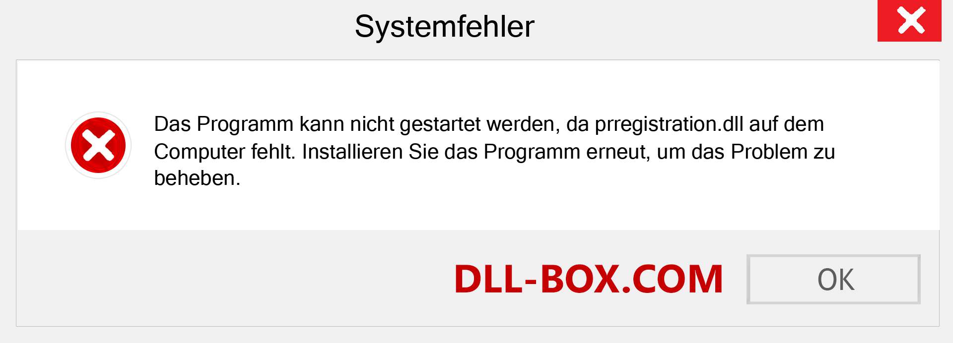 prregistration.dll-Datei fehlt?. Download für Windows 7, 8, 10 - Fix prregistration dll Missing Error unter Windows, Fotos, Bildern