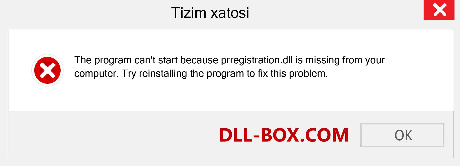 prregistration.dll fayli yo'qolganmi?. Windows 7, 8, 10 uchun yuklab olish - Windowsda prregistration dll etishmayotgan xatoni tuzating, rasmlar, rasmlar